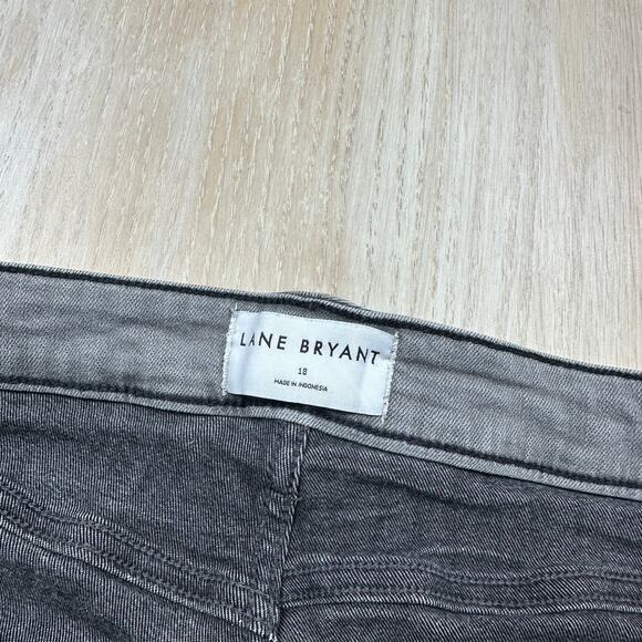 Lane Bryant Gray Mid-Rise Signature Straight Jeans Flex Magic Waistband Plus 18 - Picture 8 of 14